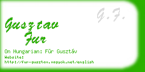 gusztav fur business card