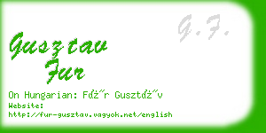 gusztav fur business card